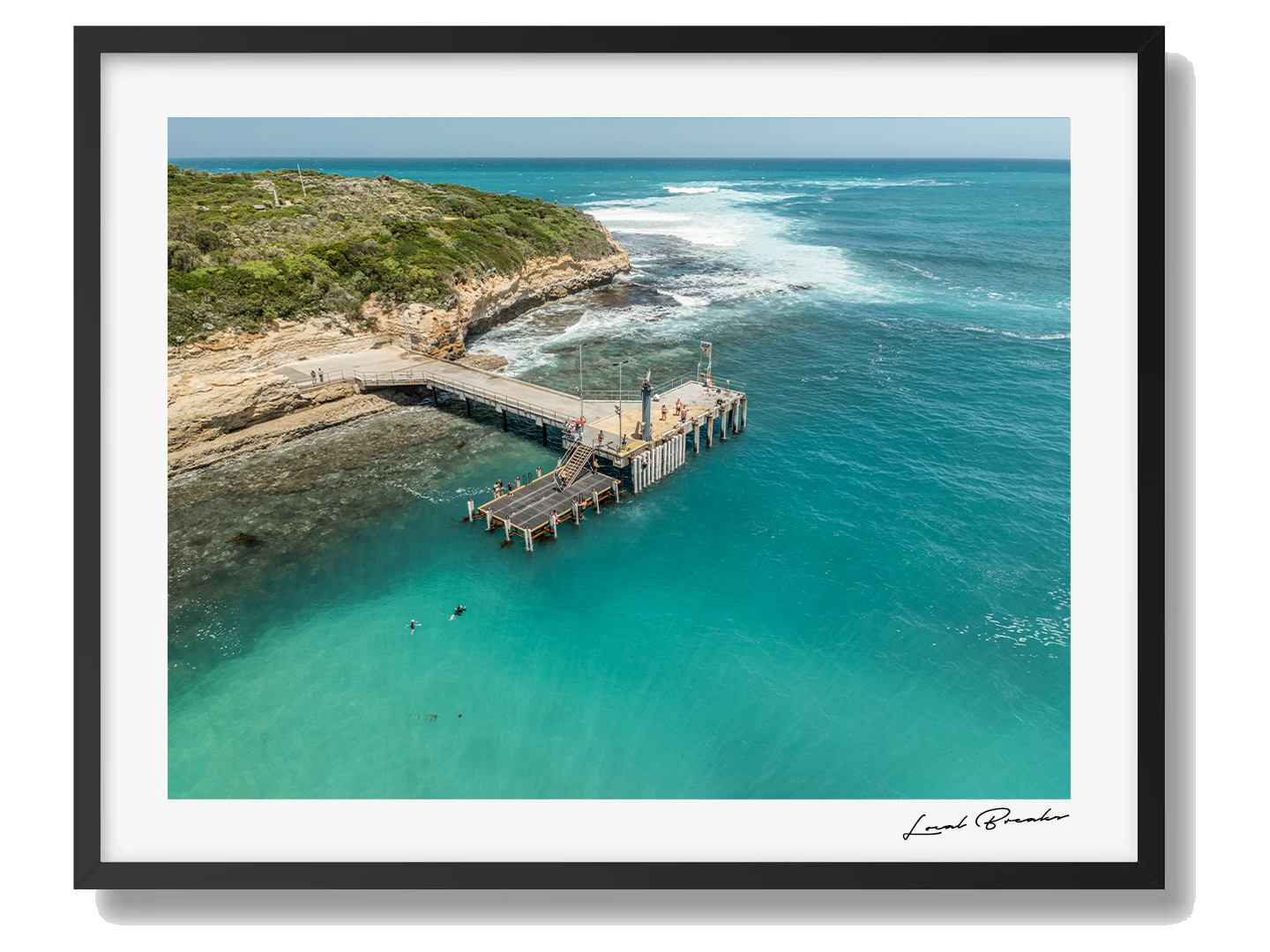 Port Campbell Framed Black Art Print II