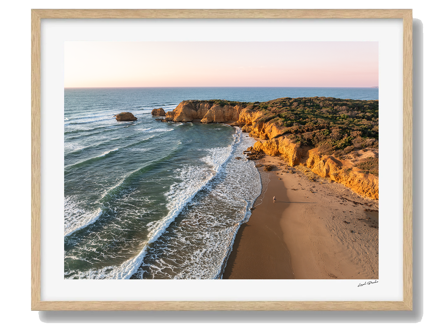 Torquay Art Print IX Framed Oak