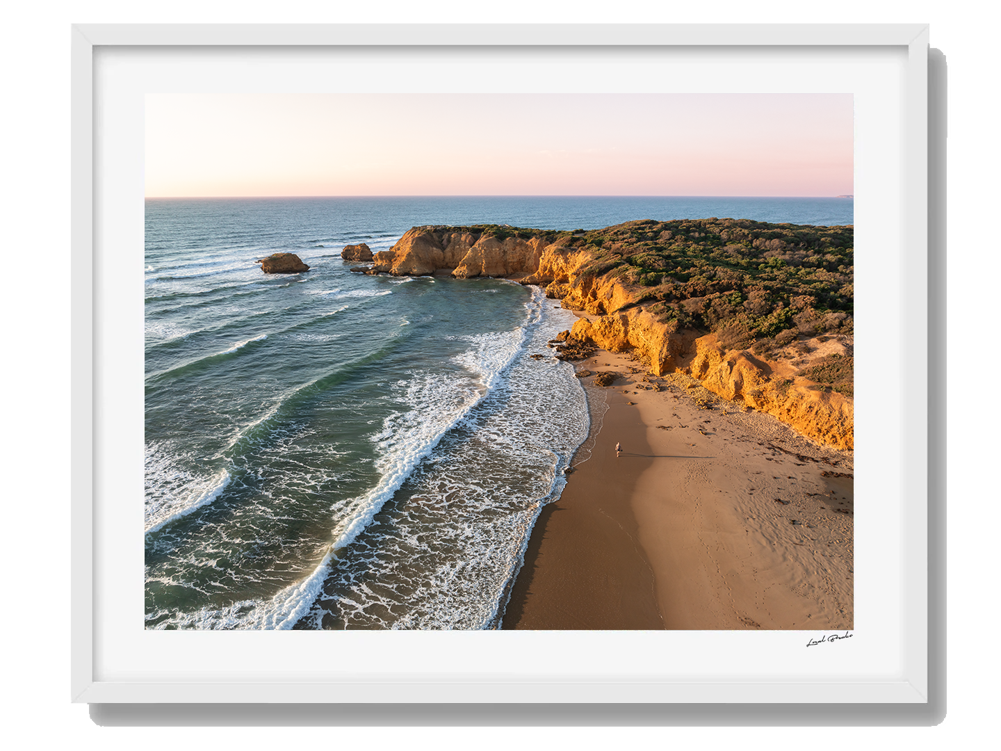 Torquay Art Print IX Framed White