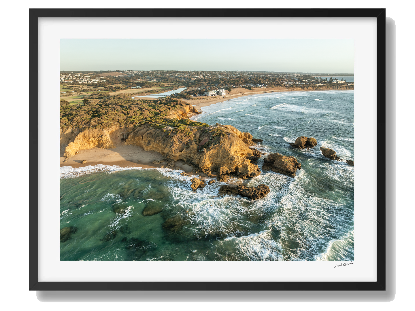 Torquay Art Print VIII Framed Black