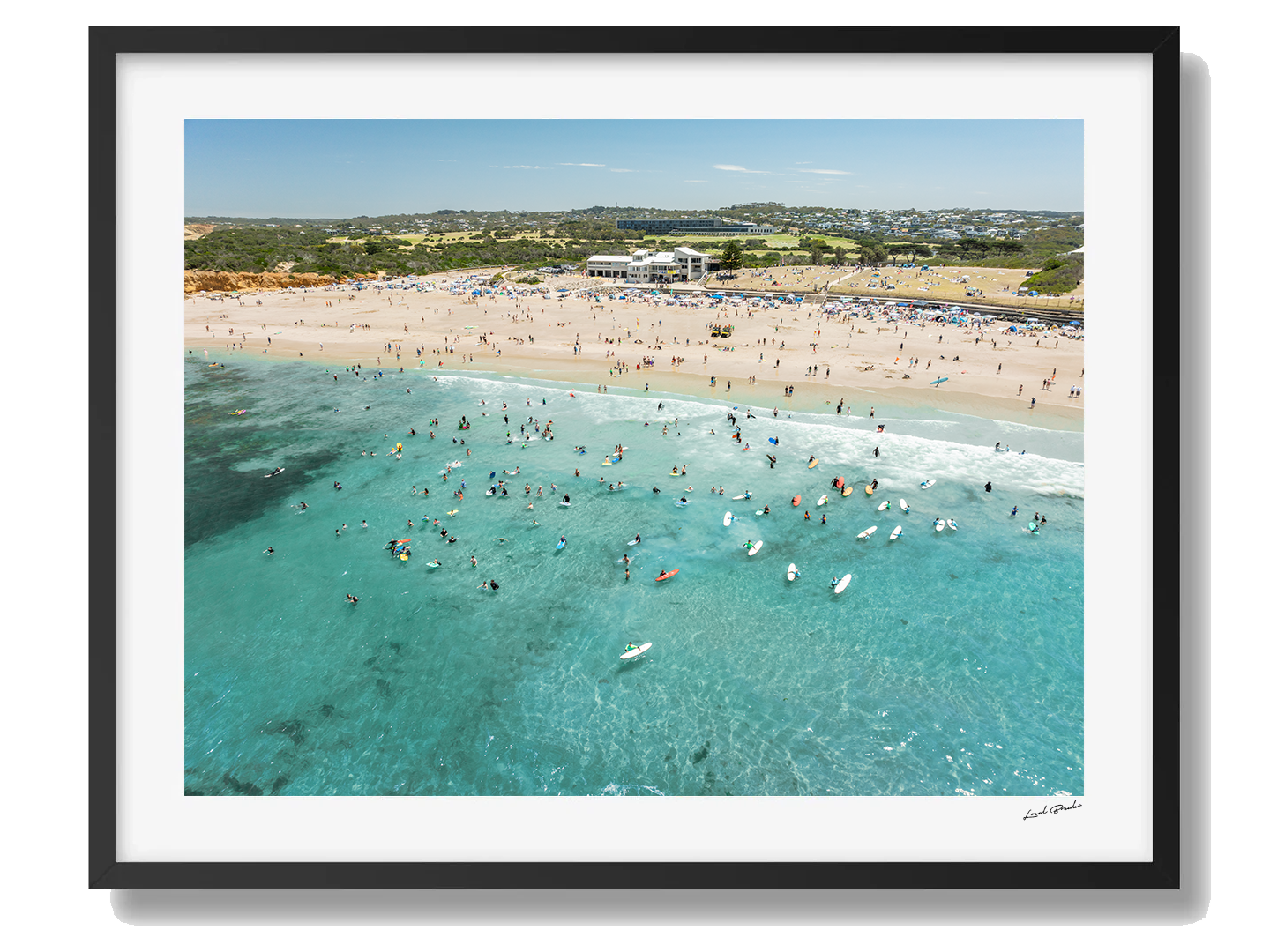 Torquay Art Print VII Framed Black
