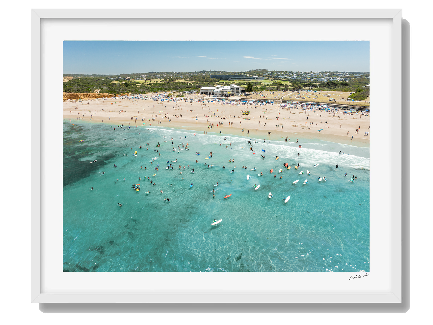 Torquay Art Print VII Framed White