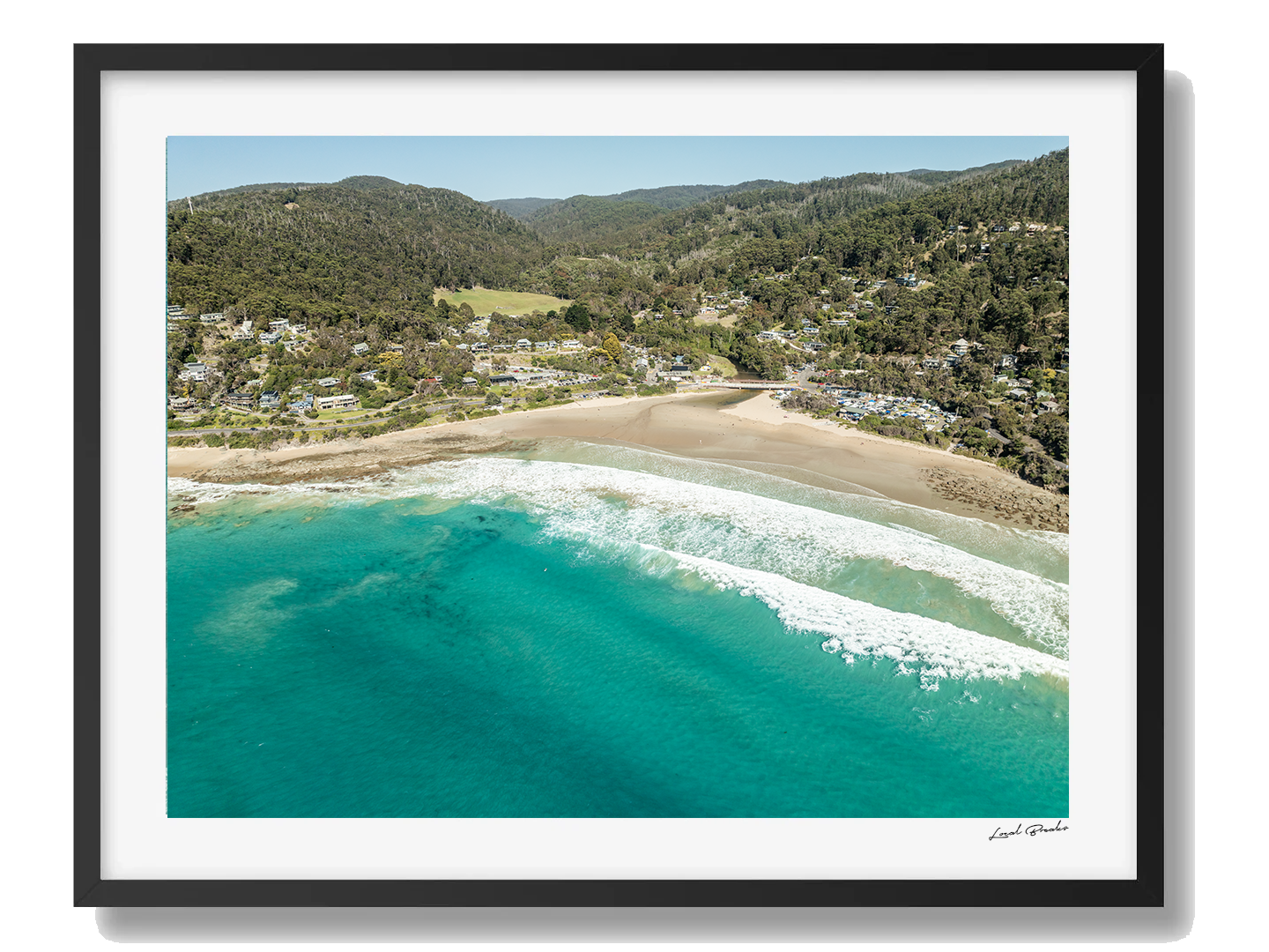 Wye River Art Print V Framed Black